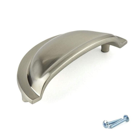 Nickel Drawer Cup Pull Handle M4TEC Gillock F9 - Bedrooms Plus