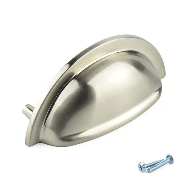 Nickel Drawer Cup Pull Handle M4TEC Gillock F9 - Bedrooms Plus