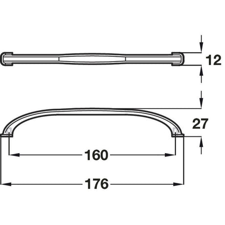 Odessa Slimline Cupboard Door Handle Balloch VB3 - Bedrooms Plus