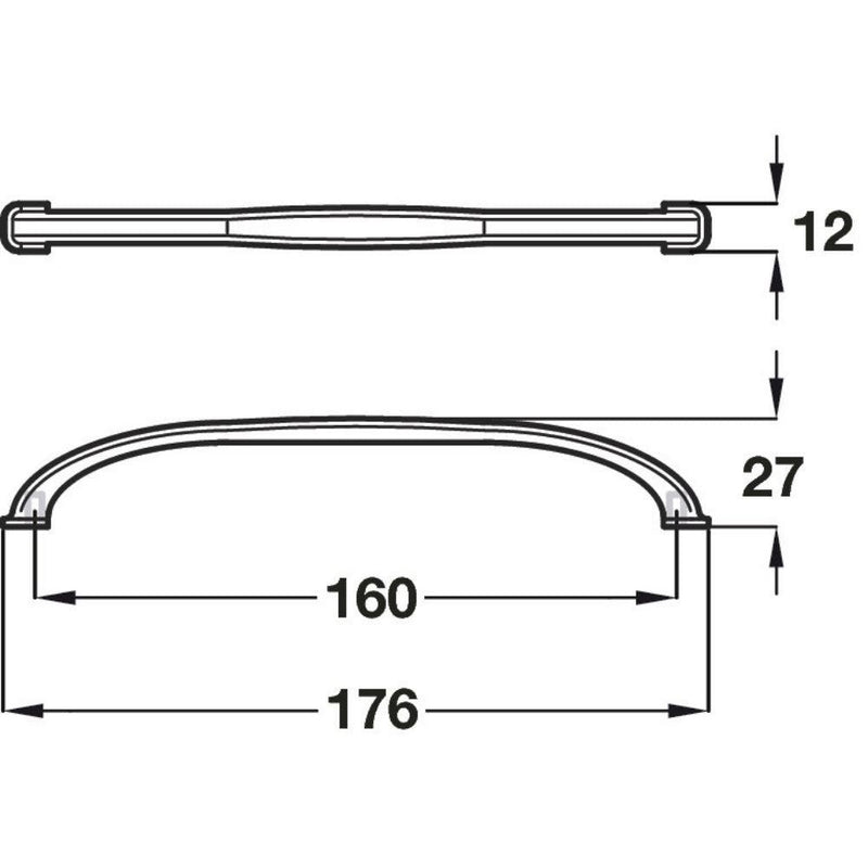 Odessa Slimline Cupboard Door Handle Balloch VB3 - Bedrooms Plus