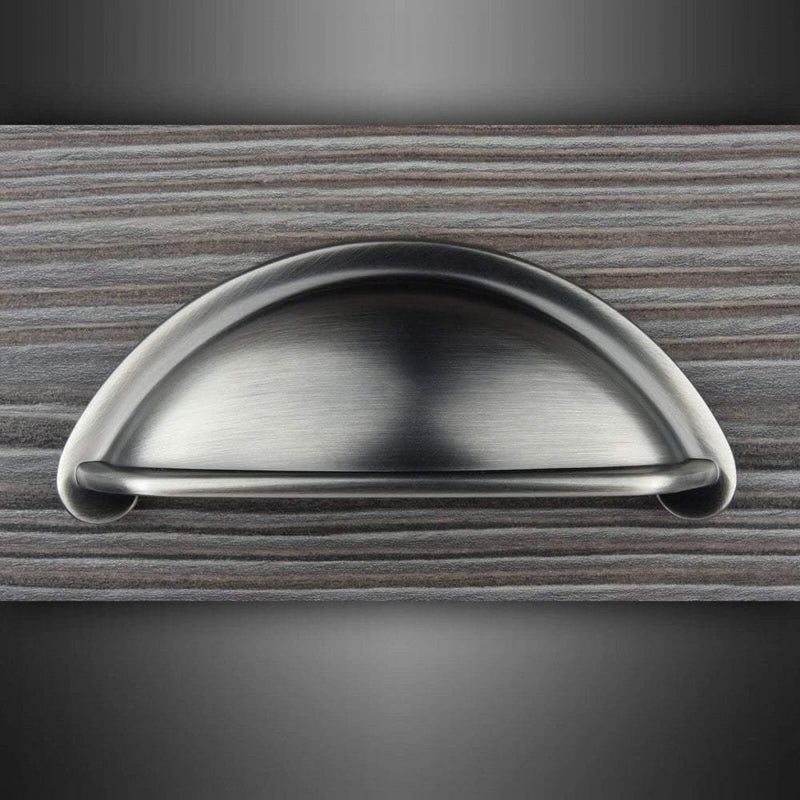 Pewter Drawer Cup Pull Handle M4TEC Dalmally D7 - Bedrooms Plus