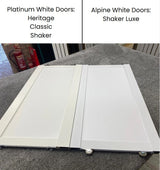Shaker Sliding Door Wardrobe Kit 4-Door Mirror White Frame