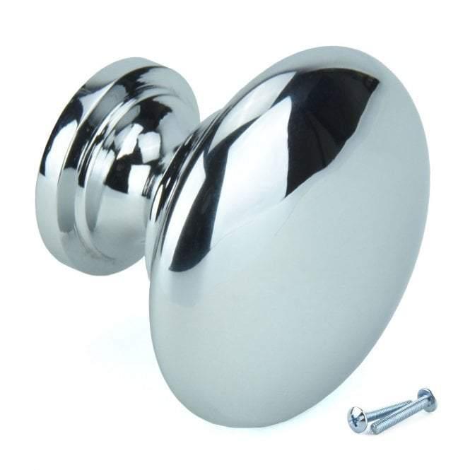 Polished Chrome Cupboard Knob Handle M4TEC Rafford V4 - Bedrooms Plus