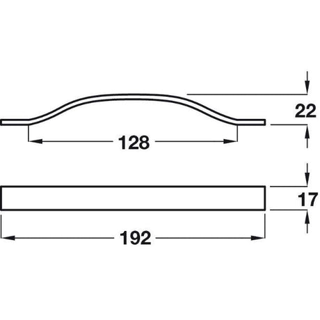 Polished Chrome & Nickel Cabinet Handle – M4TEC Turnberry L8 - Bedrooms Plus