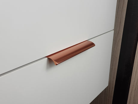 Rose Gold Aluminium Cabinet Handle – Modern Cupboard, Drawer & Door Pull (Pack of 10) - Bedrooms Plus