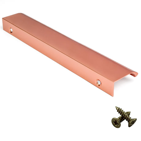 Rose Gold Aluminium Cabinet Handle – Modern Cupboard, Drawer & Door Pull (Pack of 10) - Bedrooms Plus