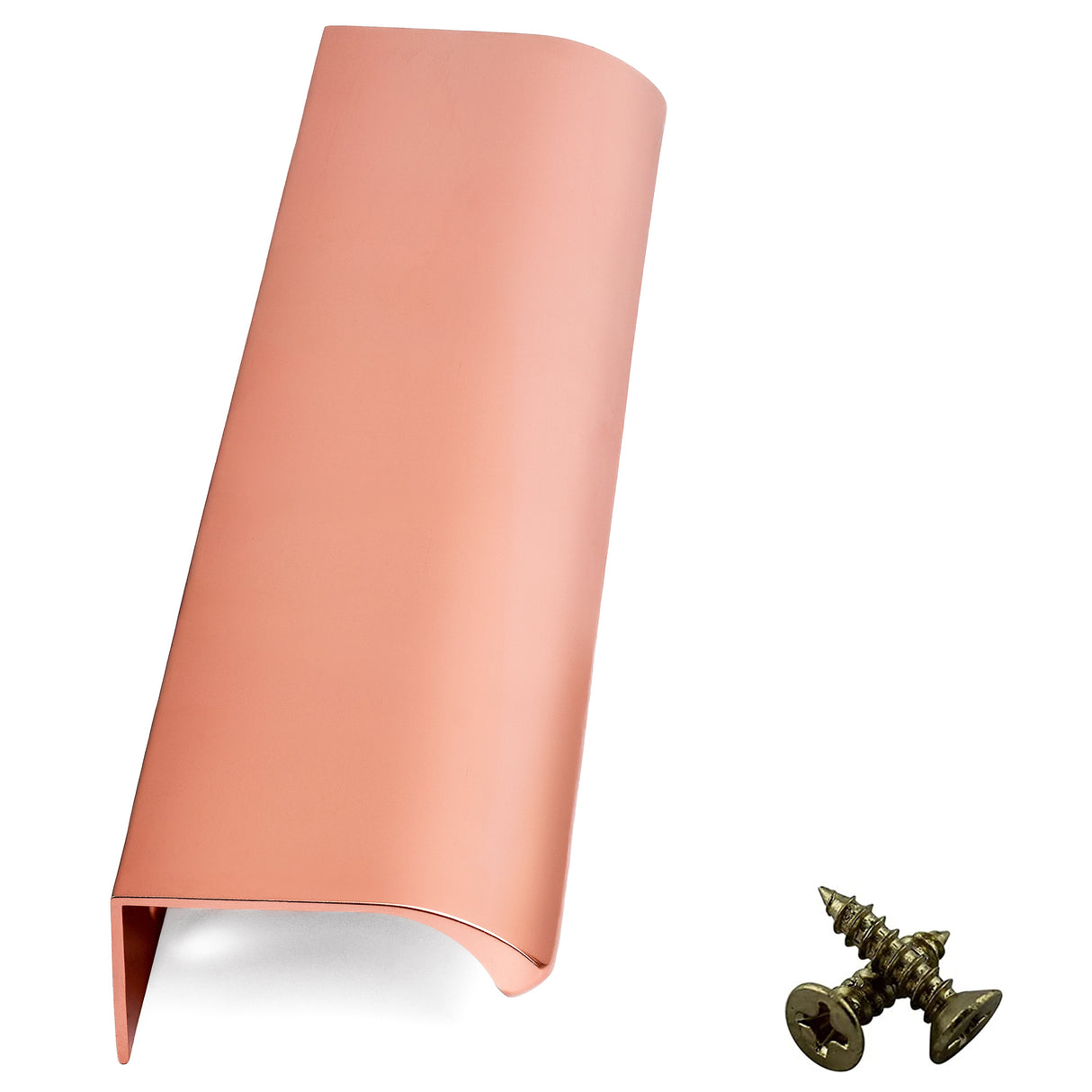 Rose Gold Aluminium Cabinet Handle – Modern Cupboard, Drawer & Door Pull (Pack of 10) - Bedrooms Plus