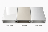Shaker Luxe Gloss White 4-Door Sliding Wardrobe Door Kit - Gloss White Frame, 4-Panel Mirror Design - Bedrooms Plus