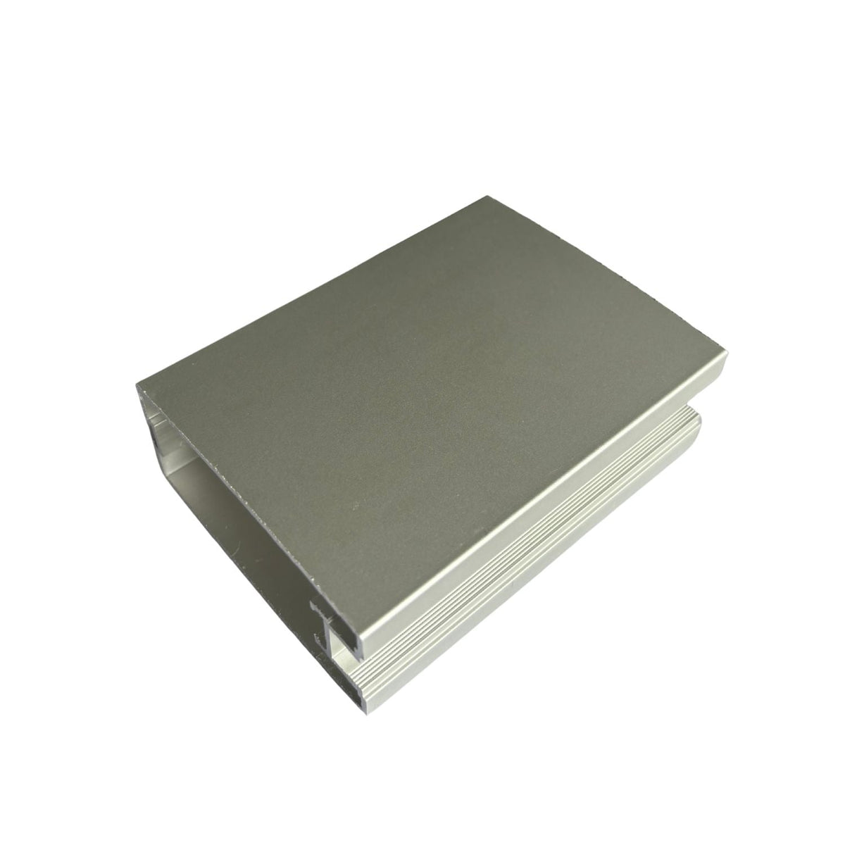 Shaker Luxe Satin Silver 4-Door Sliding Wardrobe Door Kit - Satin Silver Frame, 4-Panel Mirror Design - Bedrooms Plus
