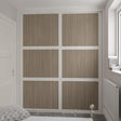 Shaker Sliding Wardrobe Door Kit Shorewood 2 - Door with White Frame - Bedrooms Plus