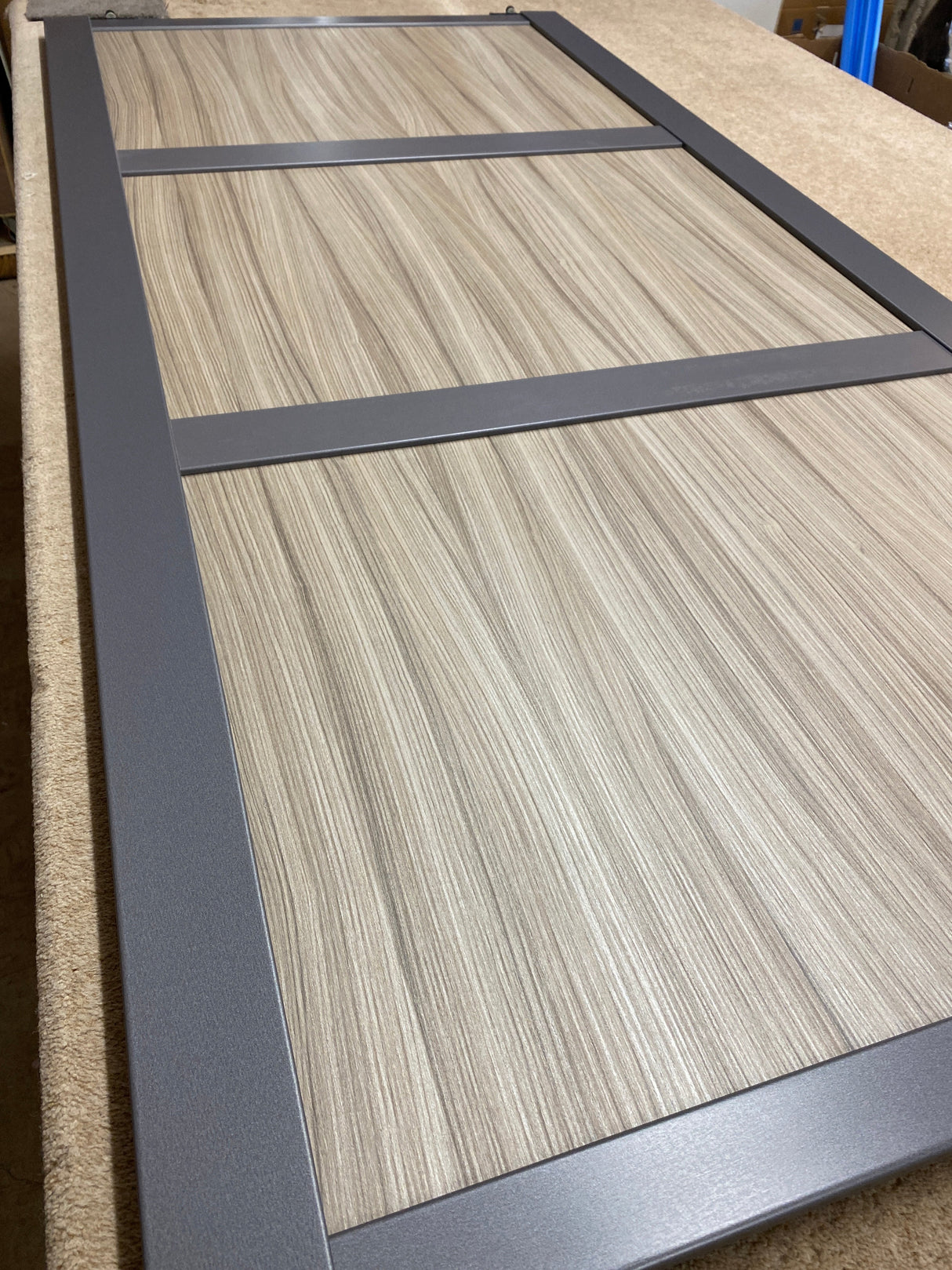 Shaker Sliding Wardrobe Door Kit Shorewood 3 - Door Graphite Frame - Bedrooms Plus