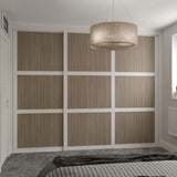 Shaker Sliding Wardrobe Door Kit Shorewood 3 - Door with White Frame - Bedrooms Plus