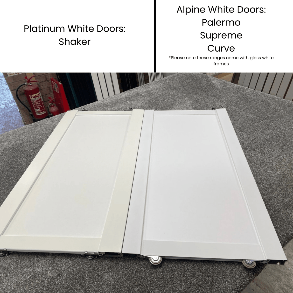 Shaker White Wood Sliding Door Wardrobe Kit 4 Panel - Bedrooms Plus