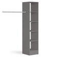 Silver Deluxe Tower Shelving Unit with 5 Shelves and Hanging Bars - Bedrooms Plus