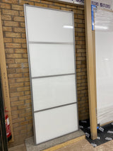 Silver Heritage Sliding Door Wardrobe Kit - 4 Door Mirror & Pure White Glass - Made To Measure - Bedrooms Plus