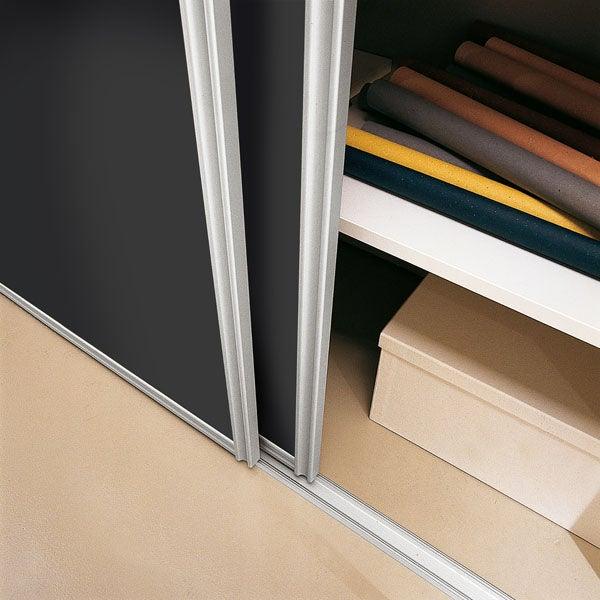 Silver Heritage Sliding Door Wardrobe Kit - 4 Door Mirror & Pure White Glass - Made To Measure - Bedrooms Plus