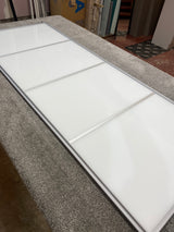 Silver Heritage Sliding Door Wardrobe Kit - 4 Door Mirror & Pure White Glass - Made To Measure - Bedrooms Plus