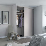 Spacepro Classic 2 Door sliding wardrobe Kit Cashmere frame 1 x Panel 1 x Mirror (w)1185mm - Bedrooms Plus
