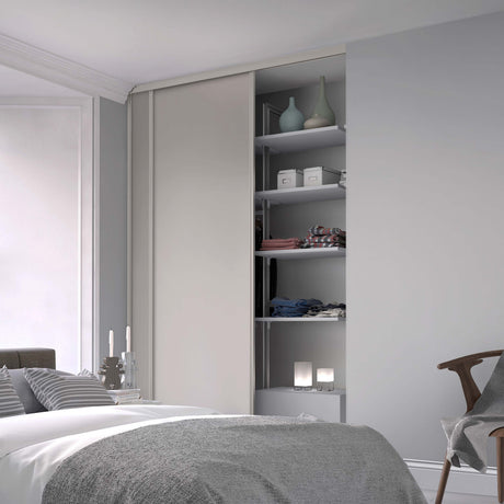 Spacepro Classic 2 Door sliding wardrobe Kit Cashmere Panel (w)1185mm - Bedrooms Plus
