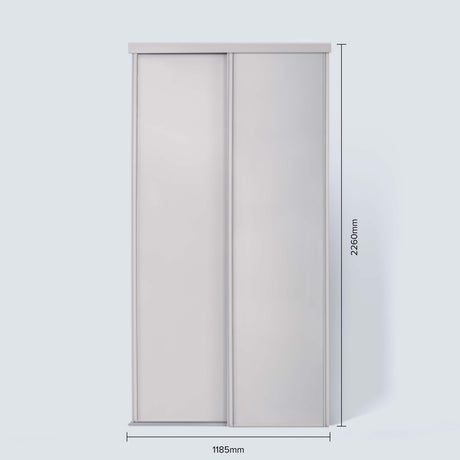 Spacepro Classic 2 Door sliding wardrobe Kit Cashmere Panel (w)1185mm - Bedrooms Plus