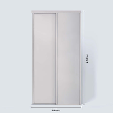 Spacepro Classic 2 Door sliding wardrobe Kit Cashmere Panel (w)1489mm - Bedrooms Plus