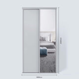 Spacepro Classic 2 Door sliding wardrobe Kit Dove Grey frame 1 x Panel 1 x Mirror (w)1489mm - Bedrooms Plus