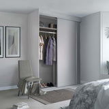 Spacepro Classic 2 Door sliding wardrobe Kit Dove Grey Panel (w)1185mm - Bedrooms Plus