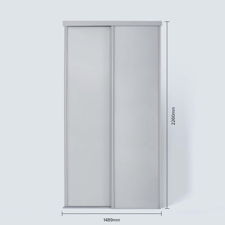 Spacepro Classic 2 Door sliding wardrobe Kit Dove Grey Panel (w)1489mm - Bedrooms Plus