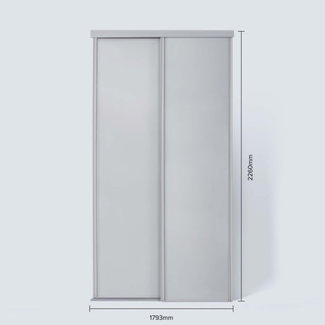 Spacepro Classic 2 Door sliding wardrobe Kit Dove Grey Panel (w)1793mm - Bedrooms Plus