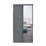 Spacepro Classic 2 Door sliding wardrobe Kit Graphite frame 1 x Panel 1 x Mirror (w)1185mm - Bedrooms Plus