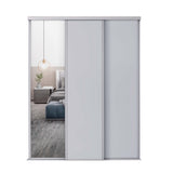 Spacepro Classic 3 Door sliding wardrobe Kit Cashmere frame 2 x Panel 1 x Mirror (w)2216mm - Bedrooms Plus