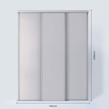 Spacepro Classic 3 Door sliding wardrobe Kit Cashmere Panel (w)1760mm - Bedrooms Plus