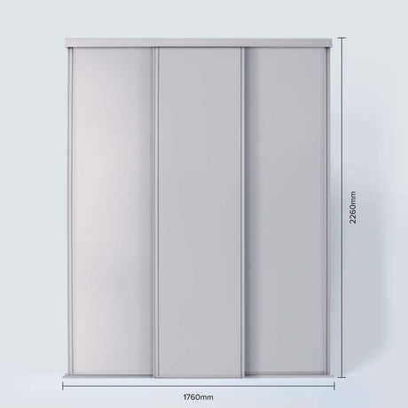 Spacepro Classic 3 Door sliding wardrobe Kit Cashmere Panel (w)1760mm - Bedrooms Plus