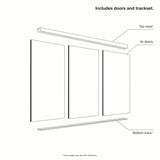 Spacepro Classic 3 Door sliding wardrobe Kit Cashmere Panel (w)2216mm - Bedrooms Plus