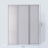 Spacepro Classic 3 Door sliding wardrobe Kit Cashmere Panel (w)2216mm - Bedrooms Plus