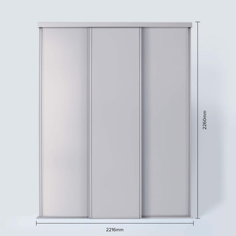 Spacepro Classic 3 Door sliding wardrobe Kit Cashmere Panel (w)2216mm - Bedrooms Plus