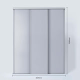 Spacepro Classic 3 Door sliding Wardrobe kit Dove Grey 2672mm - Bedrooms Plus