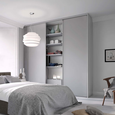 Spacepro Classic 3 Door sliding Wardrobe kit Dove Grey 2672mm - Bedrooms Plus