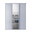 Spacepro Classic 3 Door sliding wardrobe Kit Dove Grey frame 2 x Panel 1 x Mirror (w)2672mm - Bedrooms Plus