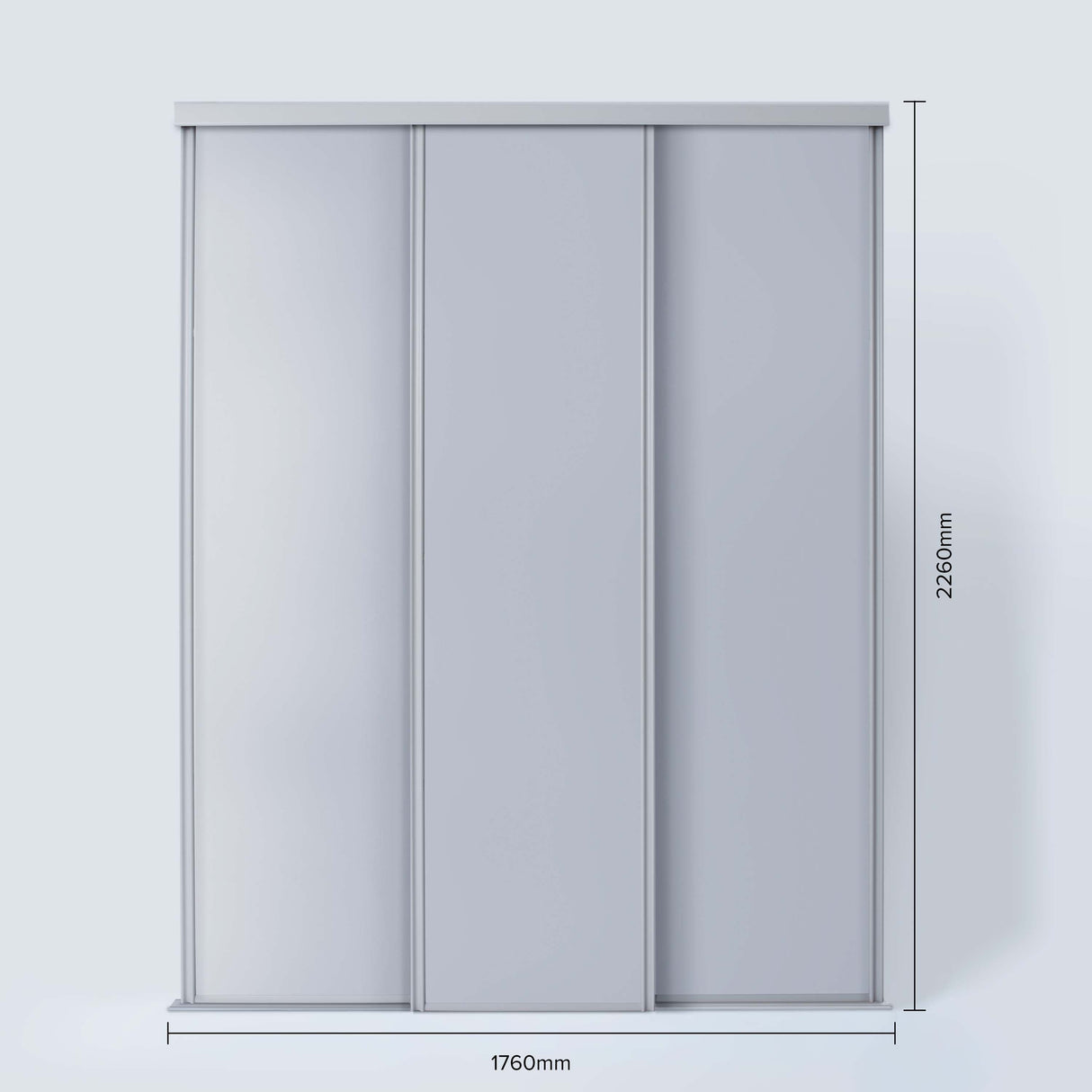 Spacepro Classic 3 Door sliding wardrobe Kit Dove Grey Panel (w)1760mm - Bedrooms Plus