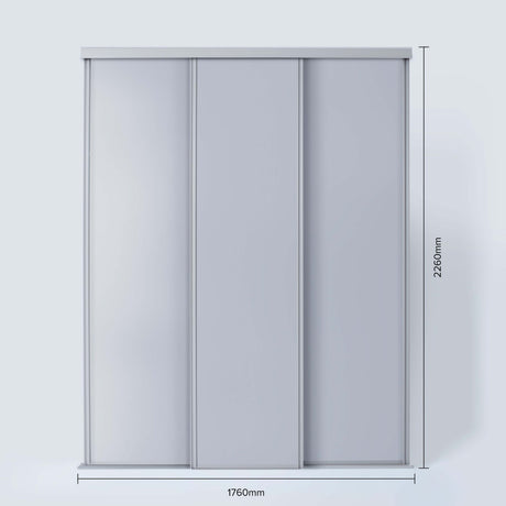 Spacepro Classic 3 Door sliding wardrobe Kit Dove Grey Panel (w)1760mm - Bedrooms Plus