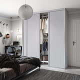 Spacepro Classic 3 Door sliding wardrobe Kit Dove Grey Panel (w)2216mm - Bedrooms Plus