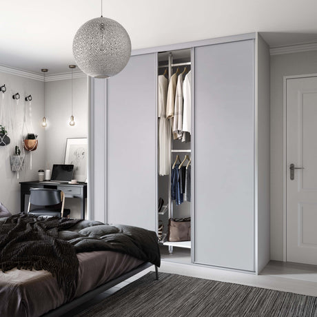 Spacepro Classic 3 Door sliding wardrobe Kit Dove Grey Panel (w)2216mm - Bedrooms Plus