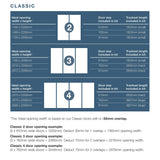 Spacepro Classic 3 Door sliding wardrobe Kit Graphite frame 2 x Panel 1 x Mirror (w)1760mm - Bedrooms Plus