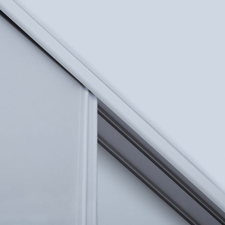 Spacepro Classic 4 Door sliding wardrobe Kit Cashmere frame 2 x Panel 2 x Mirror (w)2370mm - Bedrooms Plus