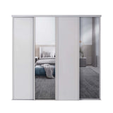 Spacepro Classic 4 Door sliding wardrobe Kit Cashmere frame 2 x Panel 2 x Mirror (w)2978mm - Bedrooms Plus