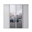 Spacepro Classic 4 Door sliding wardrobe Kit Cashmere frame 2 x Panel 2 x Mirror (w)3586mm - Bedrooms Plus