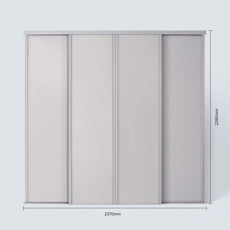 Spacepro Classic 4 Door sliding wardrobe Kit Cashmere Panel (w)2370mm - Bedrooms Plus