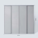 Spacepro Classic 4 Door sliding wardrobe Kit Dove Grey Panel (w)2370mm - Bedrooms Plus