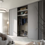 Spacepro Classic 4 Door sliding wardrobe Kit Dove Grey Panel (w)2978mm - Bedrooms Plus